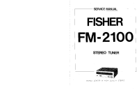 Fisher FM-2100 - Service Manual